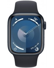 Смарт часовник Apple - Watch S9, 41mm, 1.69'', S/M, Midnight Sport