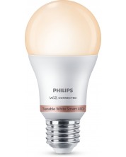 Смарт крушка Philips - Frosted, 8W LED, E27, A60, dimmer -1