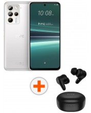 Смартфон HTC - U23 Pro 5G, 6.7'', 256GB, бял + HTC True Wireless Earbuds