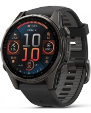 Смарт часовник Garmin - fēnix 8 Sapphire, 43 mm, 1.3'', Black/Pebble Grey -1