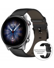 Смарт часовник Riversong - Motive 6C Pro, 1.30'', Space Gray Leather -1