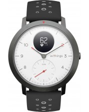 Смарт часовник Withings - Steel HR Sport, 40mm, черен/бял -1