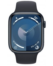 Смарт часовник Apple - Watch S9, 45mm, 1.9'', S/M, Midnight Sport -1