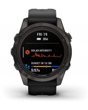 Смарт часовник Garmin - fēnix 7S Pro Sapphire Solar, 42mm, 1.2'', черен -1