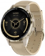 Смарт часовник Garmin - Venu 3S, 41 mm, 1.2'', French Grey/Leather