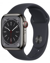 Смарт часовник Apple - Watch S8, Cellular, 41mm, Graphite/Midnight -1