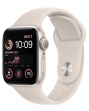 Смарт часовник Apple - Watch SE2, 40mm, Starlight -1