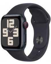 Смарт часовник Apple - Watch SE2 v2 Cellular, 40mm, S/M, Midnight Sport -1