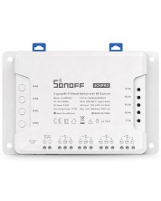 Смарт превключвател Sonoff - 4CHPROR3, WiFi + RF 433, 4-канален, бял