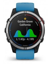 Смарт часовник Garmin - Quatix 7, 47mm, 1.3", черен/син