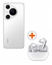 Смартфон Huawei Pura 70 Pro, 12GB/512GB, бял + FreeBuds Pro 3, бели -1