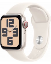 Смарт часовник Apple - Watch SE2 v3 Cell, 40 mm, M/L, Starlight ALU Starlight Sport -1