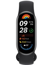 Смарт гривна Xiaomi - Smart Band 9, 22 mm, 1.62'', Midnight Black -1