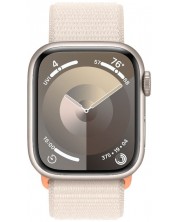 Смарт часовник Apple - Watch S9, 41mm, 1.69'', Starlight Sport Loop