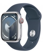 Смарт часовник Apple - Watch S9, Cellular, 45mm, Aluminum, M/L, Storm Blue