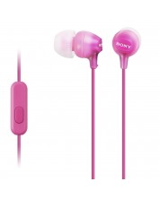 Слушалки Sony MDR-EX15AP - розови