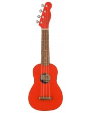 Сопрано укулеле Fender - Venice Limited Edition FRD, червено -1
