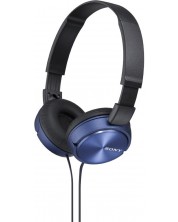 Слушалки Sony - MDR-ZX310, черни/сини -1