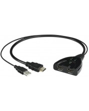 Сплитер Hama - 121776, HDMI/2x HDMI, 4K, черен -1