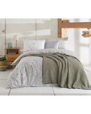 Спален комплект от 4 части с одеяло Rakla - Green, памук ранфорс -1
