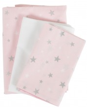 Спален комплект от 3 части Hugzzz - Nook, 120 х 60 cm, Pink stars