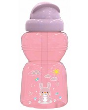 Спортна бутилка Lorelli Baby Care - Animals, 325 ml, розово -1