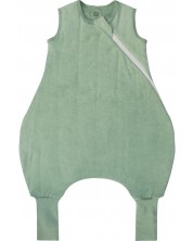 Спално чувалче с крачета Bio Baby - Oт органичен памук, 2.5 Тog, 98 cm, 24-36 м, зелено -1