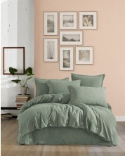 Спален комплект Via Bianco - Washed linen, зелен