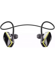 Спортни безжични слушалки Cellularline - Flipper, черни/жълти -1