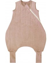 Спално чувалче с крачета Bio Baby - Oт органичен памук, 2.5 Тog, 70 cm, 6-12 м, бежово