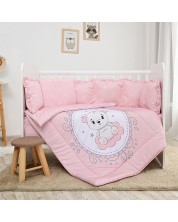 Детски спален комплект Lorelli - Лили, мечо, розов  -1