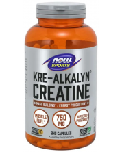 Sports Kre-Alkalyn Creatine, 240 капсули, Now -1