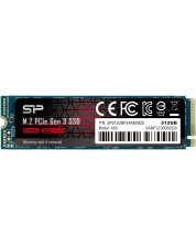 SSD памет Silicon Power - A80, 512GB, M.2, PCIe