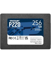 SSD памет Patriot - P220, 256GB, 2.5'',  SATA III