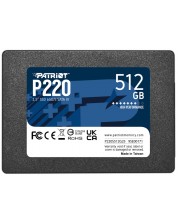 SSD памет Patriot - P220, 512GB, 2.5'', SATA III -1