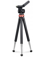Статив Hama - Traveller Pro, 26-106cm, за смартфони и камери, черен -1