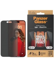 Стъклен протектор PanzerGlass - Privacy UWF, iPhone 15 Pro -1
