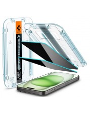 Стъклен протектор Spigen - tR EZ Fit Privacy, iPhone 15 Plus -1
