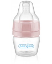 Стъклено преходно шише BabyJem - 30 ml, розово