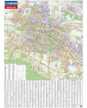 Стенна административна карта на София - 1:16 000 (Датамап)