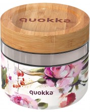 Стъклен буркан за храна Quokka Deli - Dark Flowers, 820 ml -1