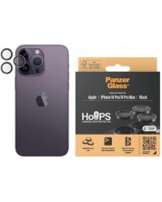 Стъклен протектор за камера PanzerGlass - Hoops, iPhone 14 Pro/Pro Max, черен