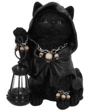 Статуетка Nemesis Now Adult: Gothic - Reaper's Feline Lantern, 18 cm -1