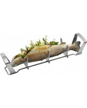 Стойка за приготвяне на риба Gefu - BBQ, 36 x 7.6 x 7.3 cm -1