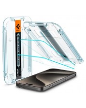 Стъклени протектори Spigen - tR EZ Fit, iPhone 15 Pro Max, 2 броя -1