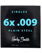 Струни за електрическа китара Harley Benton - Valuestrings Singles, 009, сребристи