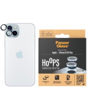 Стъклен протектор за камера PanzerGlass - Hoops, iPhone 15/15 Plus, син -1