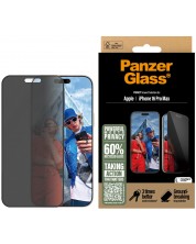 Стъклен протектор PanzerGlass - Privacy Ultra-Wide Fit, iPhone 16 Pro Max -1