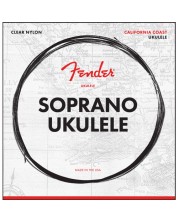 Струни за сопрано укулеле Fender - Soprano Ukulele, 24-34, прозрачни