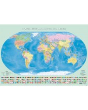 Политическа стенна карта на света (1:35 000 000)